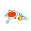 Tooky Toy Gra Zręcznościowa dla Dzieci Drewniana Paletka Rekin + 2 Rybki na Rzep do Łapania Tooky Toy Gra Zręcznościowa dla Dzieci Drewniana Paletka Rekin + 2 Rybki na Rzep do Łapania