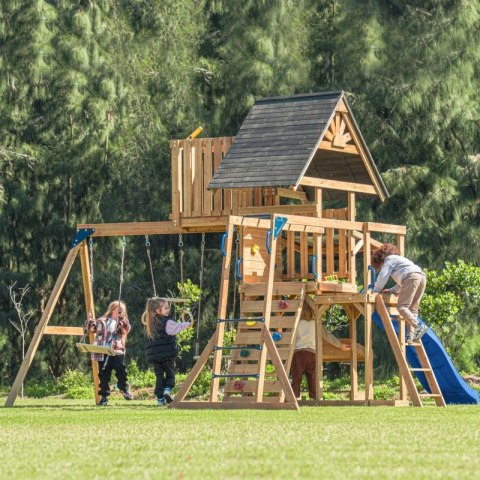 AXI Mitch play tower - Duży Plac Zabaw Drewniany Zjeżdżalnia Hustawki Ścianka Wspinaczkowa + Wieża AXI Mitch play tower - Duży Plac Zabaw Drewniany Zjeżdżalnia Hustawki Ścianka Wspinaczkowa + Wieża