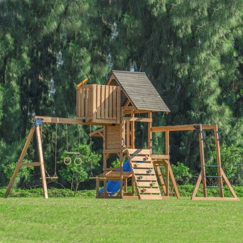 AXI Mitch play tower - Duży Plac Zabaw Drewniany Zjeżdżalnia Hustawki Ścianka Wspinaczkowa + Wieża AXI Mitch play tower - Duży Plac Zabaw Drewniany Zjeżdżalnia Hustawki Ścianka Wspinaczkowa + Wieża