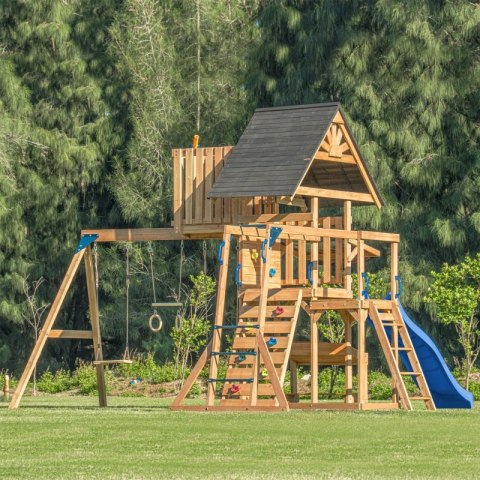 AXI Mitch play tower - Duży Plac Zabaw Drewniany Zjeżdżalnia Hustawki Ścianka Wspinaczkowa + Wieża AXI Mitch play tower - Duży Plac Zabaw Drewniany Zjeżdżalnia Hustawki Ścianka Wspinaczkowa + Wieża