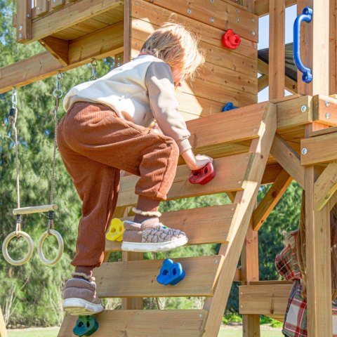 AXI Mitch play tower - Duży Plac Zabaw Drewniany Zjeżdżalnia Hustawki Ścianka Wspinaczkowa + Wieża AXI Mitch play tower - Duży Plac Zabaw Drewniany Zjeżdżalnia Hustawki Ścianka Wspinaczkowa + Wieża