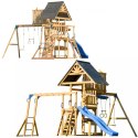 AXI Mitch play tower - Duży Plac Zabaw Drewniany Zjeżdżalnia Hustawki Ścianka Wspinaczkowa + Wieża AXI Mitch play tower - Duży Plac Zabaw Drewniany Zjeżdżalnia Hustawki Ścianka Wspinaczkowa + Wieża