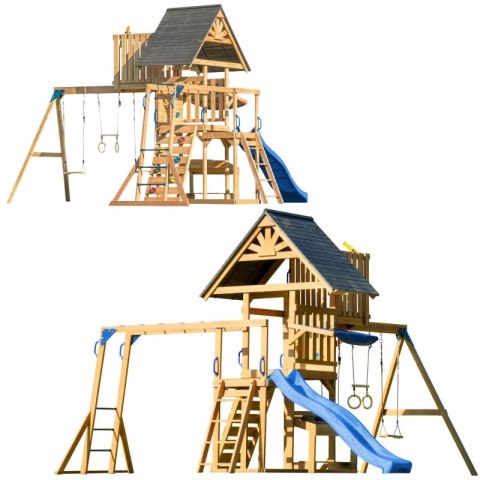 AXI Mitch play tower - Duży Plac Zabaw Drewniany Zjeżdżalnia Hustawki Ścianka Wspinaczkowa + Wieża AXI Mitch play tower - Duży Plac Zabaw Drewniany Zjeżdżalnia Hustawki Ścianka Wspinaczkowa + Wieża