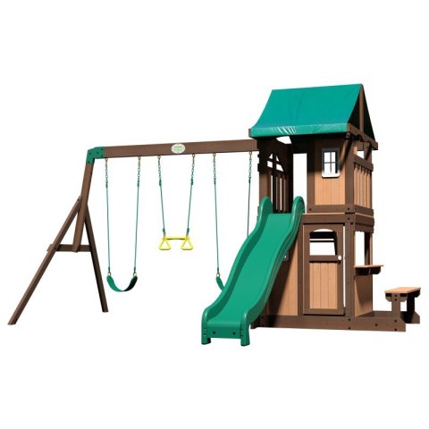 Drewniany Plac Zabaw Lakewood Huśtawki Zjeżdżalnia Domek Backyard Drewniany Plac Zabaw Lakewood Huśtawki Zjeżdżalnia Domek Backyard