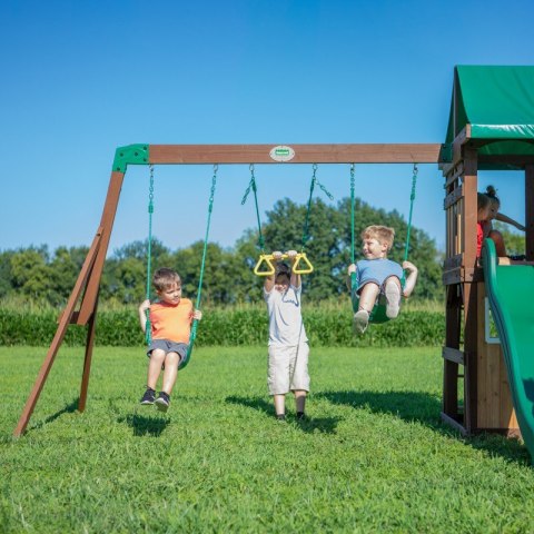 Drewniany Plac Zabaw Lakewood Huśtawki Zjeżdżalnia Domek Backyard Drewniany Plac Zabaw Lakewood Huśtawki Zjeżdżalnia Domek Backyard