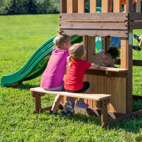 Drewniany Plac Zabaw Lakewood Huśtawki Zjeżdżalnia Domek Backyard Drewniany Plac Zabaw Lakewood Huśtawki Zjeżdżalnia Domek Backyard