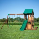 Drewniany Plac Zabaw Lakewood Huśtawki Zjeżdżalnia Domek Backyard Drewniany Plac Zabaw Lakewood Huśtawki Zjeżdżalnia Domek Backyard