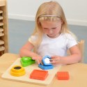 MASTERKIDZ Drewniany Sorter Kształtów Materiałów Faktury Powierzchni Montessori MASTERKIDZ Drewniany Sorter Kształtów Materiałów Faktury Powierzchni Montessori