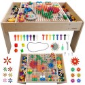 MASTERKIDZ Drewniany Stół Edukacyjny + AKCESORIA STEM WALL MASTERKIDZ Drewniany Stół Edukacyjny + AKCESORIA STEM WALL