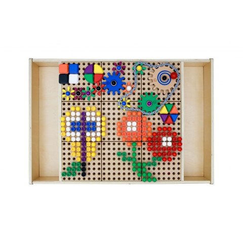 MASTERKIDZ Drewniany Stół Edukacyjny + AKCESORIA STEM WALL MASTERKIDZ Drewniany Stół Edukacyjny + AKCESORIA STEM WALL