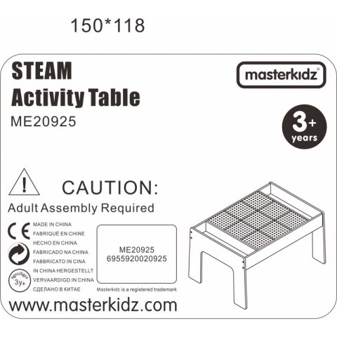 MASTERKIDZ Drewniany Stół Edukacyjny + AKCESORIA STEM WALL MASTERKIDZ Drewniany Stół Edukacyjny + AKCESORIA STEM WALL