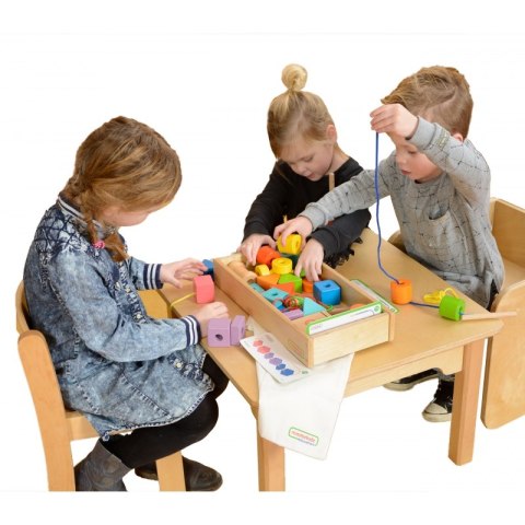 MASTERKIDZ Duża Drewniana Nawlekanka Sznurowanka Montessori MASTERKIDZ Duża Drewniana Nawlekanka Sznurowanka Montessori