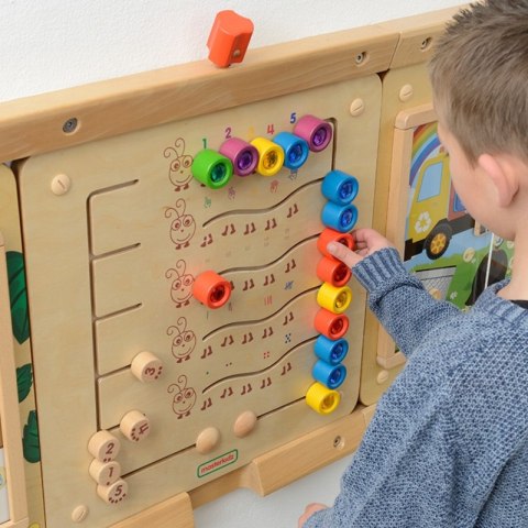 MASTERKIDZ Kolorowe Gąsieniczki Nauka Liczb i Ilości - Tablica Ścienna Edukacyjna Montessori MASTERKIDZ Kolorowe Gąsieniczki Nauka Liczb i Ilości - Tablica Ścienna Edukacyjna Montessori