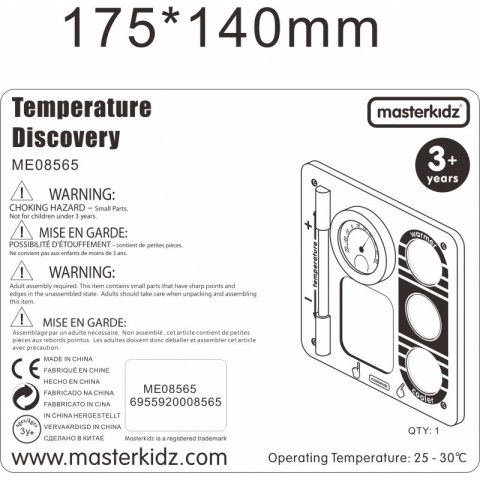 MASTERKIDZ Nauka o Temperaturze Ścienna Tablica Edukacyjna Flex MASTERKIDZ Nauka o Temperaturze Ścienna Tablica Edukacyjna Flex