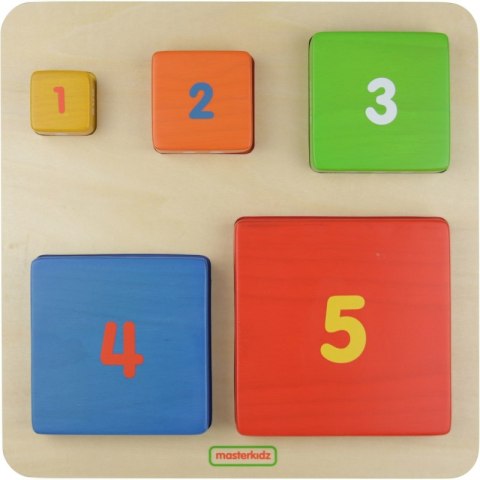 MASTERKIDZ Piramidka Drewniana Edukacyjna Liczenie Kolory Montessori MASTERKIDZ Piramidka Drewniana Edukacyjna Liczenie Kolory Montessori
