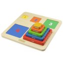 MASTERKIDZ Piramidka Drewniana Edukacyjna Liczenie Kolory Montessori MASTERKIDZ Piramidka Drewniana Edukacyjna Liczenie Kolory Montessori