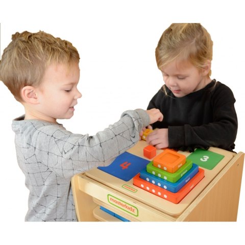 MASTERKIDZ Piramidka Drewniana Edukacyjna Liczenie Kolory Montessori MASTERKIDZ Piramidka Drewniana Edukacyjna Liczenie Kolory Montessori