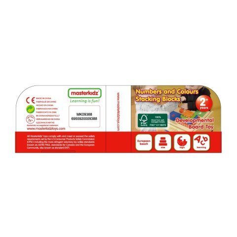MASTERKIDZ Piramidka Drewniana Edukacyjna Liczenie Kolory Montessori MASTERKIDZ Piramidka Drewniana Edukacyjna Liczenie Kolory Montessori