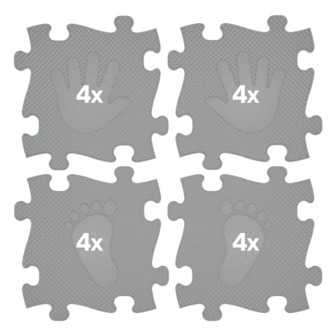 WOOPIE Mata Sensoryczna Ortopedyczna Puzzle Ręce i Nogi 16 el. - Kolor Szary WOOPIE Mata Sensoryczna Ortopedyczna Puzzle Ręce i Nogi 16 el. - Kolor Szary