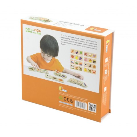 Drewniane Puzzle Logiczne Viga Toys 24 Elementy Drewniane Puzzle Logiczne Viga Toys 24 Elementy