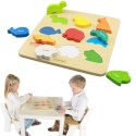 MASTERKIDZ Drewniany Sorter Kształtów Kolorowe Zwierzątka Montessori MASTERKIDZ Drewniany Sorter Kształtów Kolorowe Zwierzątka Montessori