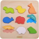MASTERKIDZ Drewniany Sorter Kształtów Kolorowe Zwierzątka Montessori MASTERKIDZ Drewniany Sorter Kształtów Kolorowe Zwierzątka Montessori