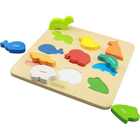 MASTERKIDZ Drewniany Sorter Kształtów Kolorowe Zwierzątka Montessori MASTERKIDZ Drewniany Sorter Kształtów Kolorowe Zwierzątka Montessori