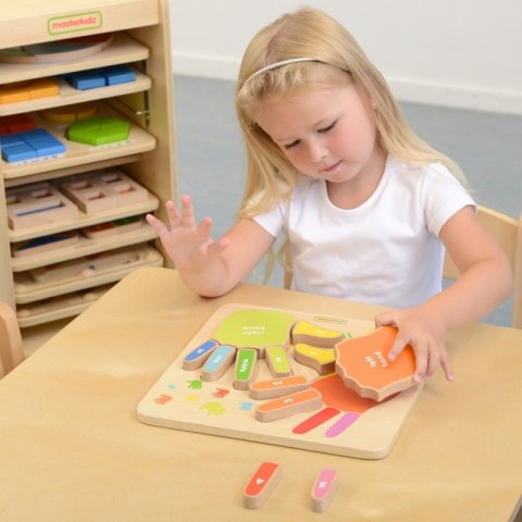 MASTERKIDZ Edukacyjna Tabliczka Drewniana Liczenie Na Palcach MASTERKIDZ Edukacyjna Tabliczka Drewniana Liczenie Na Palcach