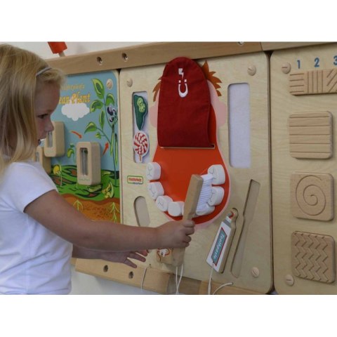 MASTERKIDZ Higiena Jamy Ustnej Ścienna Tablica Sensoryczna Flex Montessori MASTERKIDZ Higiena Jamy Ustnej Ścienna Tablica Sensoryczna Flex Montessori