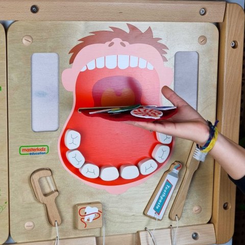 MASTERKIDZ Higiena Jamy Ustnej Ścienna Tablica Sensoryczna Flex Montessori MASTERKIDZ Higiena Jamy Ustnej Ścienna Tablica Sensoryczna Flex Montessori