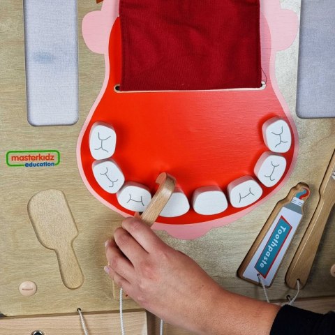 MASTERKIDZ Higiena Jamy Ustnej Ścienna Tablica Sensoryczna Flex Montessori MASTERKIDZ Higiena Jamy Ustnej Ścienna Tablica Sensoryczna Flex Montessori