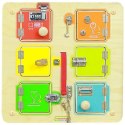 MASTERKIDZ Nauka Otwierania i Zamykania Zamków Ścienna Tablica Manipulacyjna MASTERKIDZ Nauka Otwierania i Zamykania Zamków Ścienna Tablica Manipulacyjna