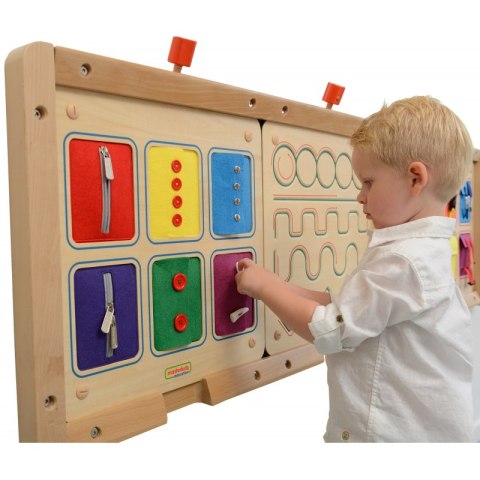 MASTERKIDZ Tablica Ścienna Otwieranie I Zamykanie Zamków Suwaki Guziki Montessori MASTERKIDZ Tablica Ścienna Otwieranie I Zamykanie Zamków Suwaki Guziki Montessori