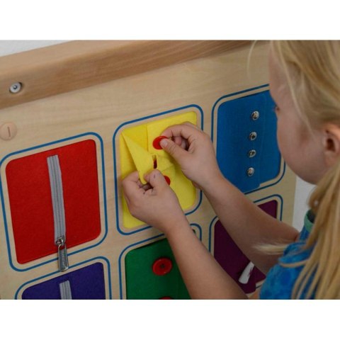 MASTERKIDZ Tablica Ścienna Otwieranie I Zamykanie Zamków Suwaki Guziki Montessori MASTERKIDZ Tablica Ścienna Otwieranie I Zamykanie Zamków Suwaki Guziki Montessori