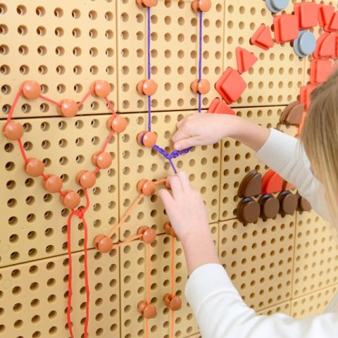 MASTERKIDZ Zestaw Kołeczki i Sznurki - Do Tablicy Naukowo-Kreatywnej STEM MASTERKIDZ Zestaw Kołeczki i Sznurki - Do Tablicy Naukowo-Kreatywnej STEM