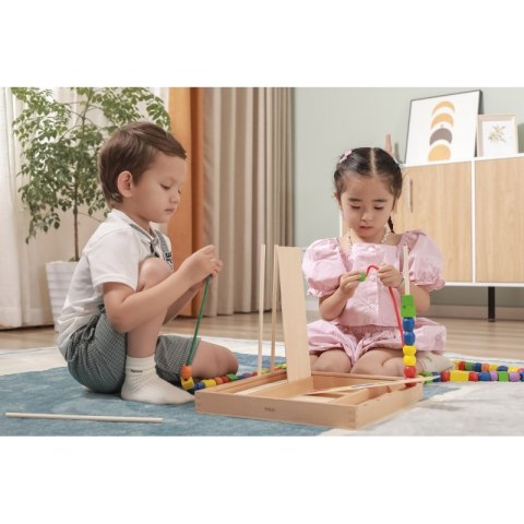 VIGA Drewniana Gra edukacyjna Logiczne koraliki 104 elementy Montessori VIGA Drewniana Gra edukacyjna Logiczne koraliki 104 elementy Montessori
