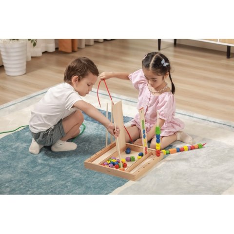 VIGA Drewniana Gra edukacyjna Logiczne koraliki 104 elementy Montessori VIGA Drewniana Gra edukacyjna Logiczne koraliki 104 elementy Montessori