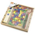 VIGA Drewniana Gra edukacyjna Logiczne koraliki 104 elementy Montessori VIGA Drewniana Gra edukacyjna Logiczne koraliki 104 elementy Montessori