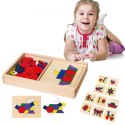 VIGA Drewniana Mozaika Geometryczna Klocki Dienesa Układanka Logiczna Montessori148 el VIGA Drewniana Mozaika Geometryczna Klocki Dienesa Układanka Logiczna Montessori148 el