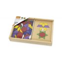 VIGA Drewniana Mozaika Geometryczna Klocki Dienesa Układanka Logiczna Montessori148 el VIGA Drewniana Mozaika Geometryczna Klocki Dienesa Układanka Logiczna Montessori148 el