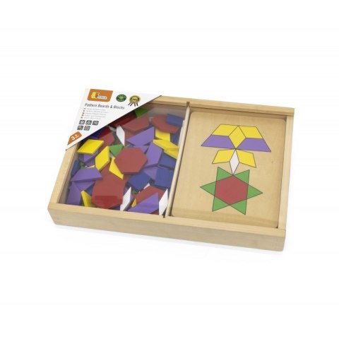 VIGA Drewniana Mozaika Geometryczna Klocki Dienesa Układanka Logiczna Montessori148 el VIGA Drewniana Mozaika Geometryczna Klocki Dienesa Układanka Logiczna Montessori148 el