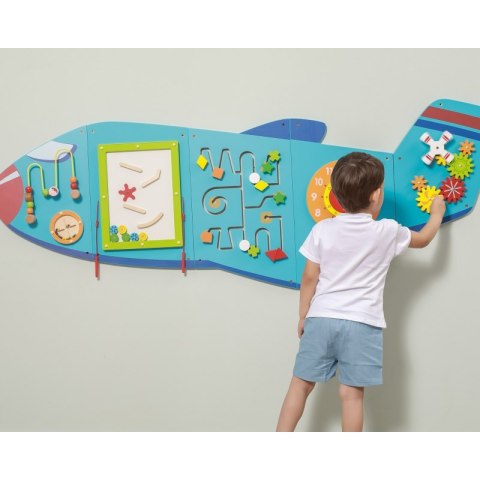 VIGA Drewniana Tablica Sensoryczna Manipulacyjna Samolot Certyfikat FSC Montessori VIGA Drewniana Tablica Sensoryczna Manipulacyjna Samolot Certyfikat FSC Montessori