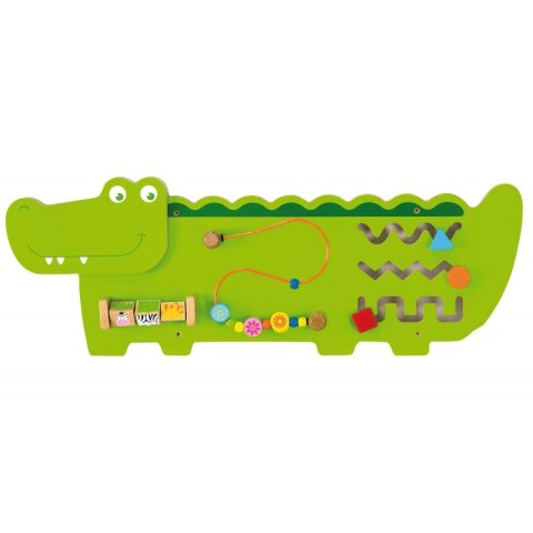 VIGA Tablica Edukacyjna Manipulacyjna Sensoryczna Drewniana Krokodyl Certyfikat FSC Montessori VIGA Tablica Edukacyjna Manipulacyjna Sensoryczna Drewniana Krokodyl Certyfikat FSC Montessori
