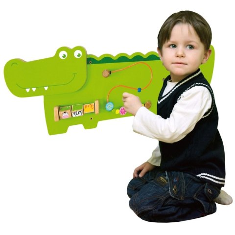 VIGA Tablica Edukacyjna Manipulacyjna Sensoryczna Drewniana Krokodyl Certyfikat FSC Montessori VIGA Tablica Edukacyjna Manipulacyjna Sensoryczna Drewniana Krokodyl Certyfikat FSC Montessori