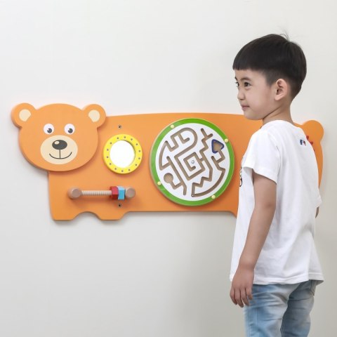 VIGA Tablica Sensoryczna Manipulacyjna Miś Certyfikat FSC Montessori VIGA Tablica Sensoryczna Manipulacyjna Miś Certyfikat FSC Montessori