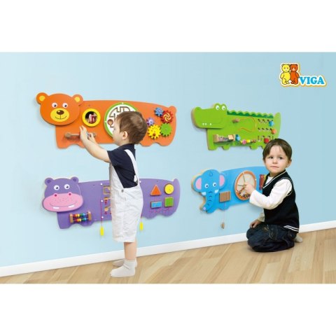 VIGA Tablica Sensoryczna Manipulacyjna Miś Certyfikat FSC Montessori VIGA Tablica Sensoryczna Manipulacyjna Miś Certyfikat FSC Montessori