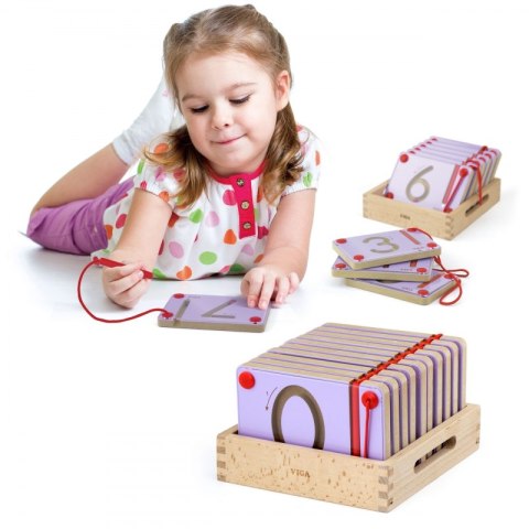 VIGA Tabliczki Magnetyczne Nauka Pisania Cyferki Certyfikat FSC Montessori VIGA Tabliczki Magnetyczne Nauka Pisania Cyferki Certyfikat FSC Montessori