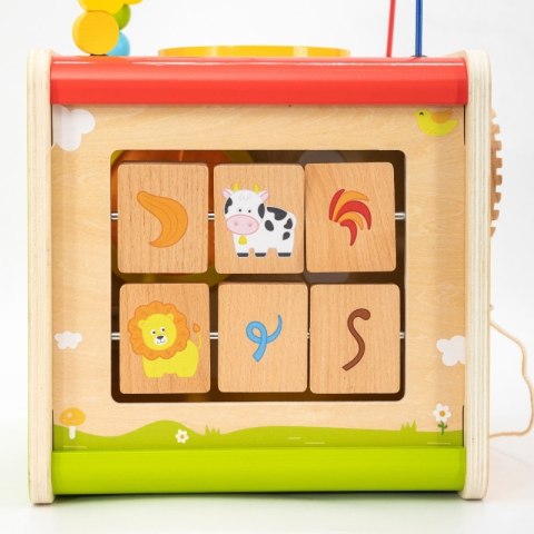 Viga Drewniana Kostka Edukacyjna 5w1 Viga Drewniana Kostka Edukacyjna 5w1