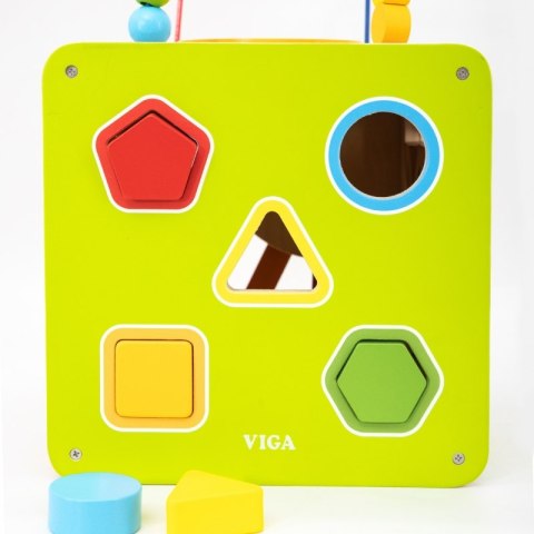 Viga Drewniana Kostka Edukacyjna 5w1 Viga Drewniana Kostka Edukacyjna 5w1