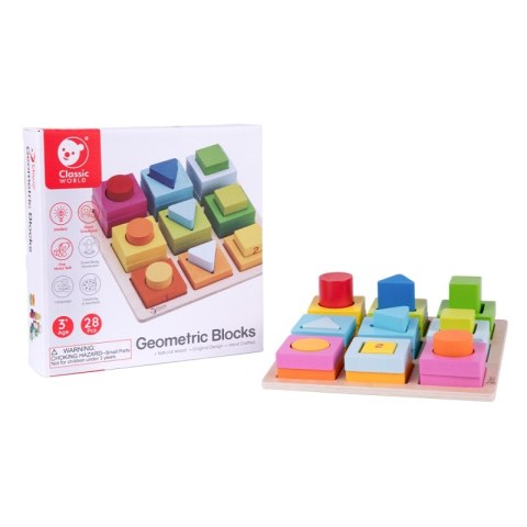 CLASSIC WORLD Układanka Nauka Kształtów i Liczenia 5w1 Domino Sorter MONTESSORI 28 el. CLASSIC WORLD Układanka Nauka Kształtów i Liczenia 5w1 Domino Sorter MONTESSORI 28 el.